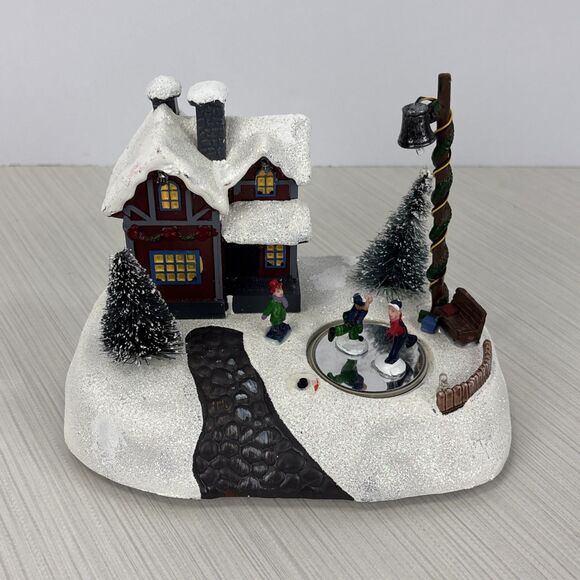 Vintage Mini Christmas Village Musical Mobile Lights & Music - Picture 1 of 7